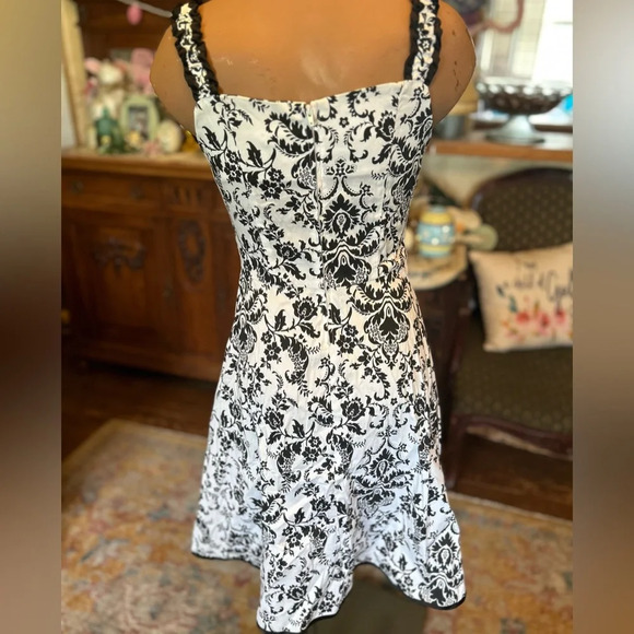 Vintage Y2K RUBY ROX Floral Pinup Dress sundress Black & White 3 - Picture 5 of 5